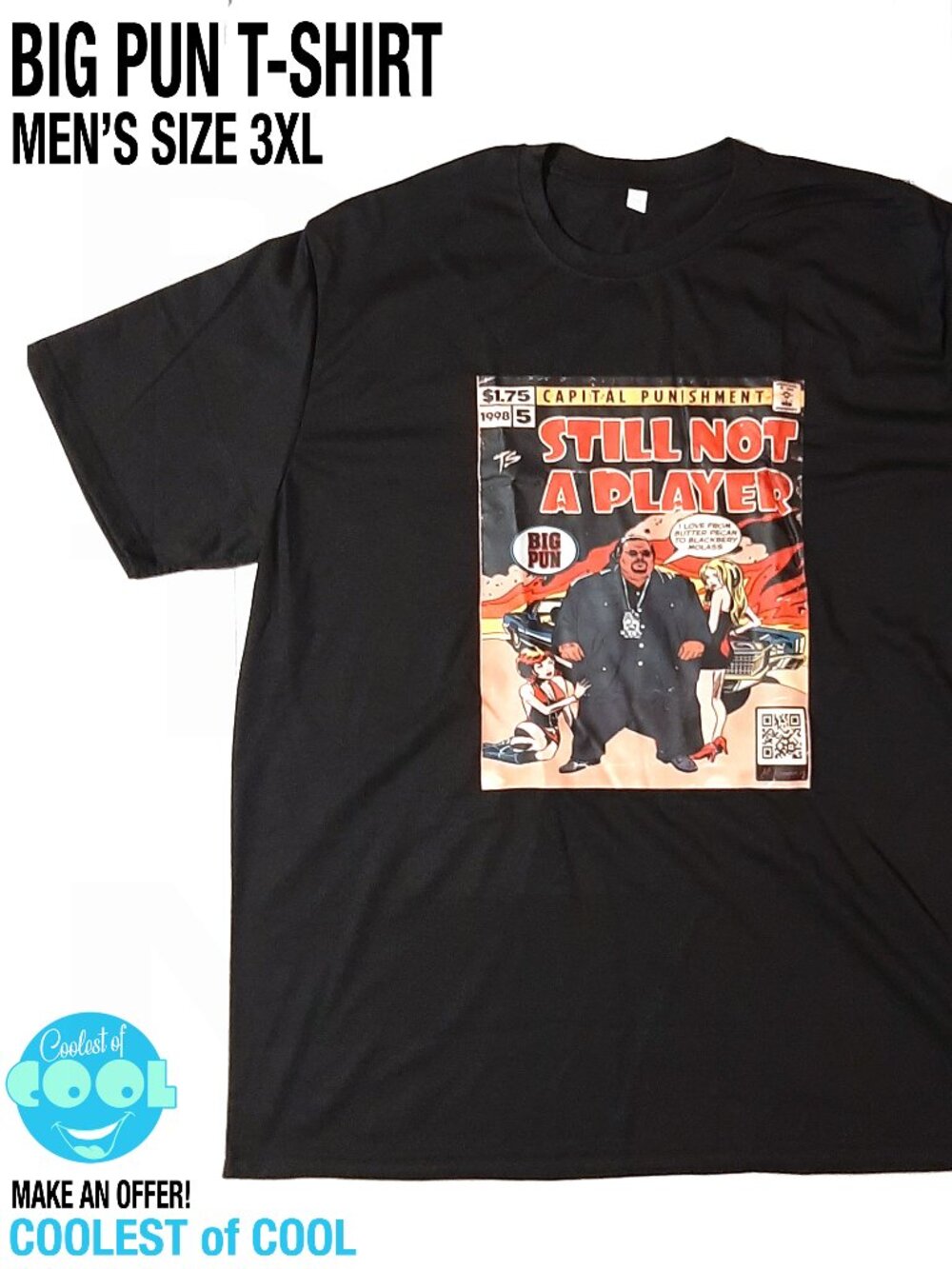 Big Pun Capital Punishment comic Men's 3XL 90s Hip Hop Rap music t-shirt